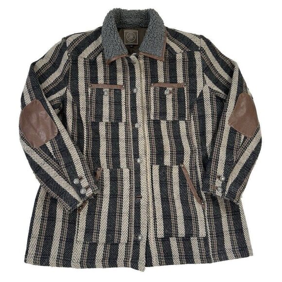 Double D Ranch Wool Western Jacket Judge Roy Bean Tweed Elbow Patches 2X READ - Picture 1 of 16